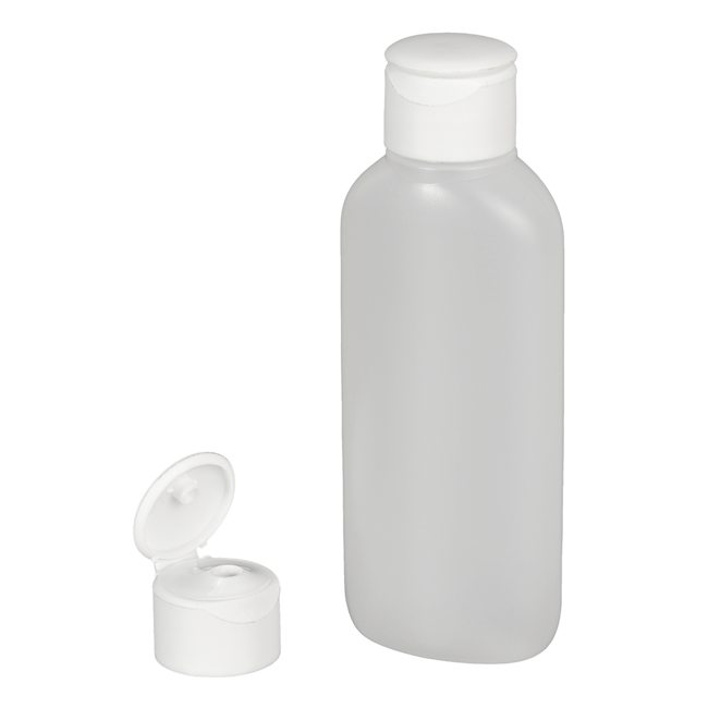 Flacon de dosage à jet 100 ml ovale, PE-HD